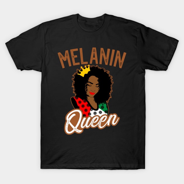 Melanin Queen T-Shirt by BadDesignCo